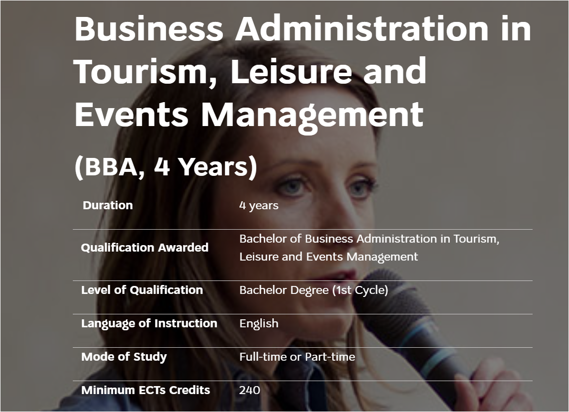 BBA Tourism, Leisure and Events Management | University of Nicosia