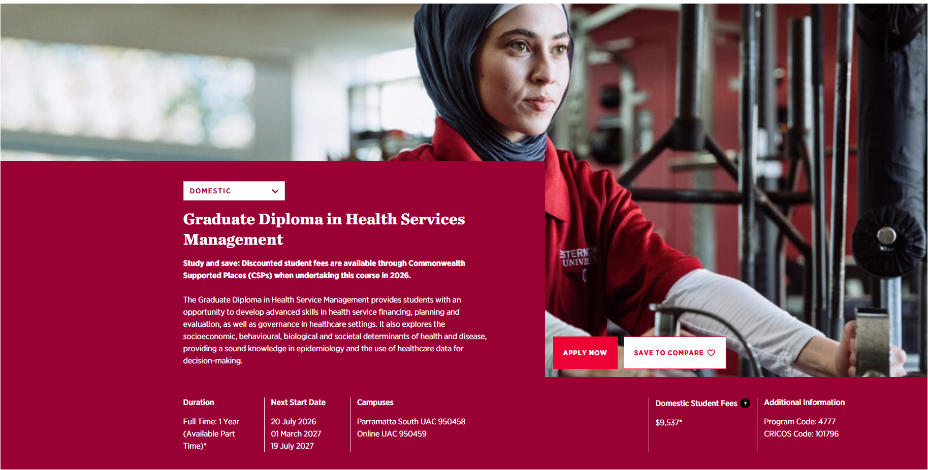 Graduate Diploma in Health Services Management | Western Sydney University