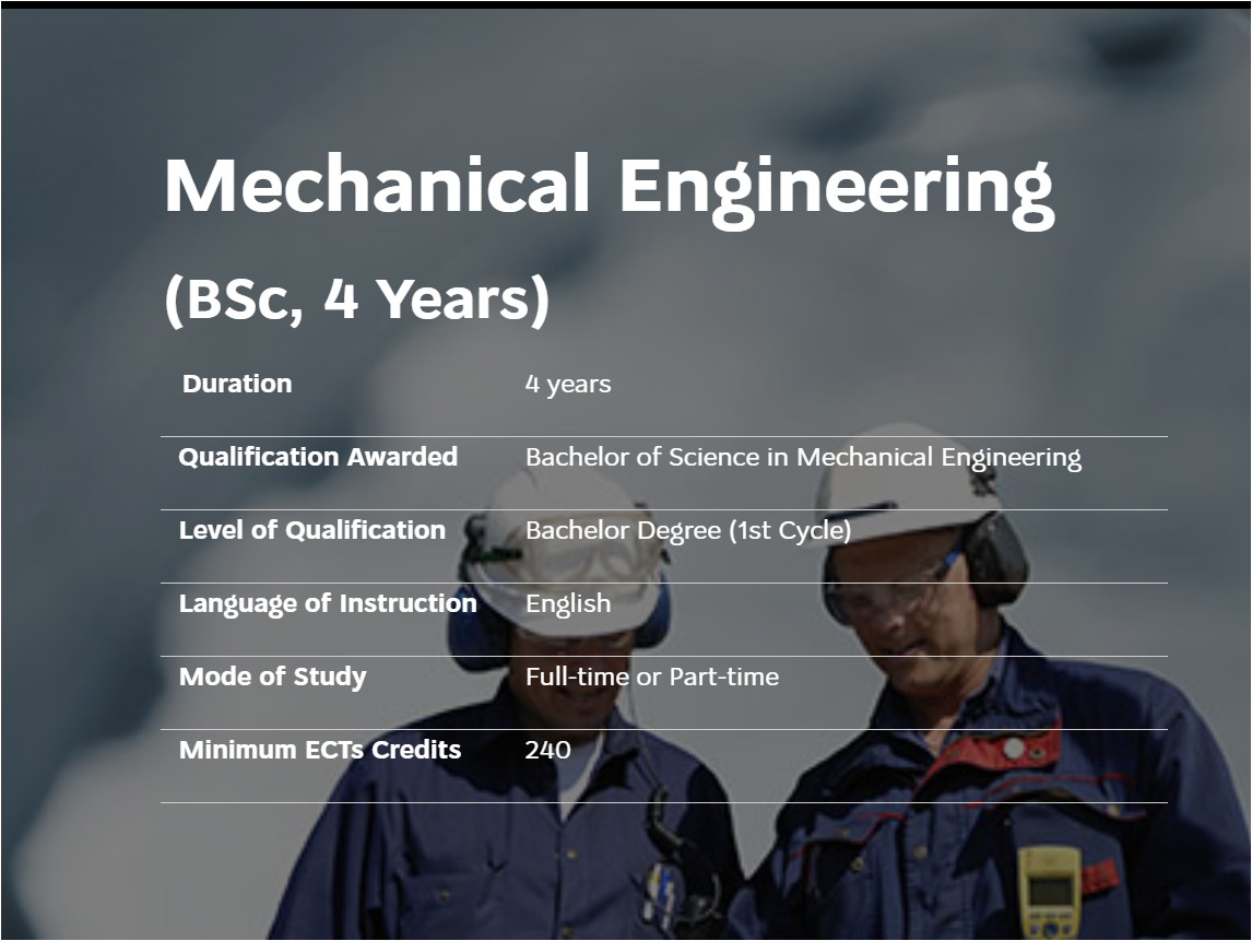 BSc Mechanical Engineering | University of Nicosia (UNIC)